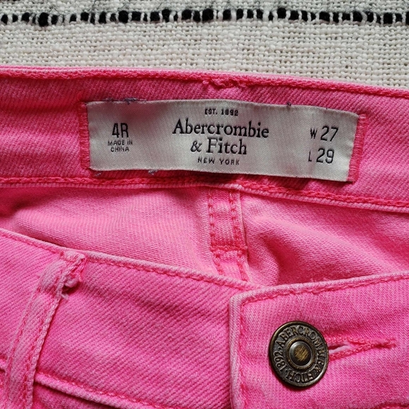 Abercrombie & Fitch Vintage Neon Pink Skinny Jeans - Picture 3 of 10